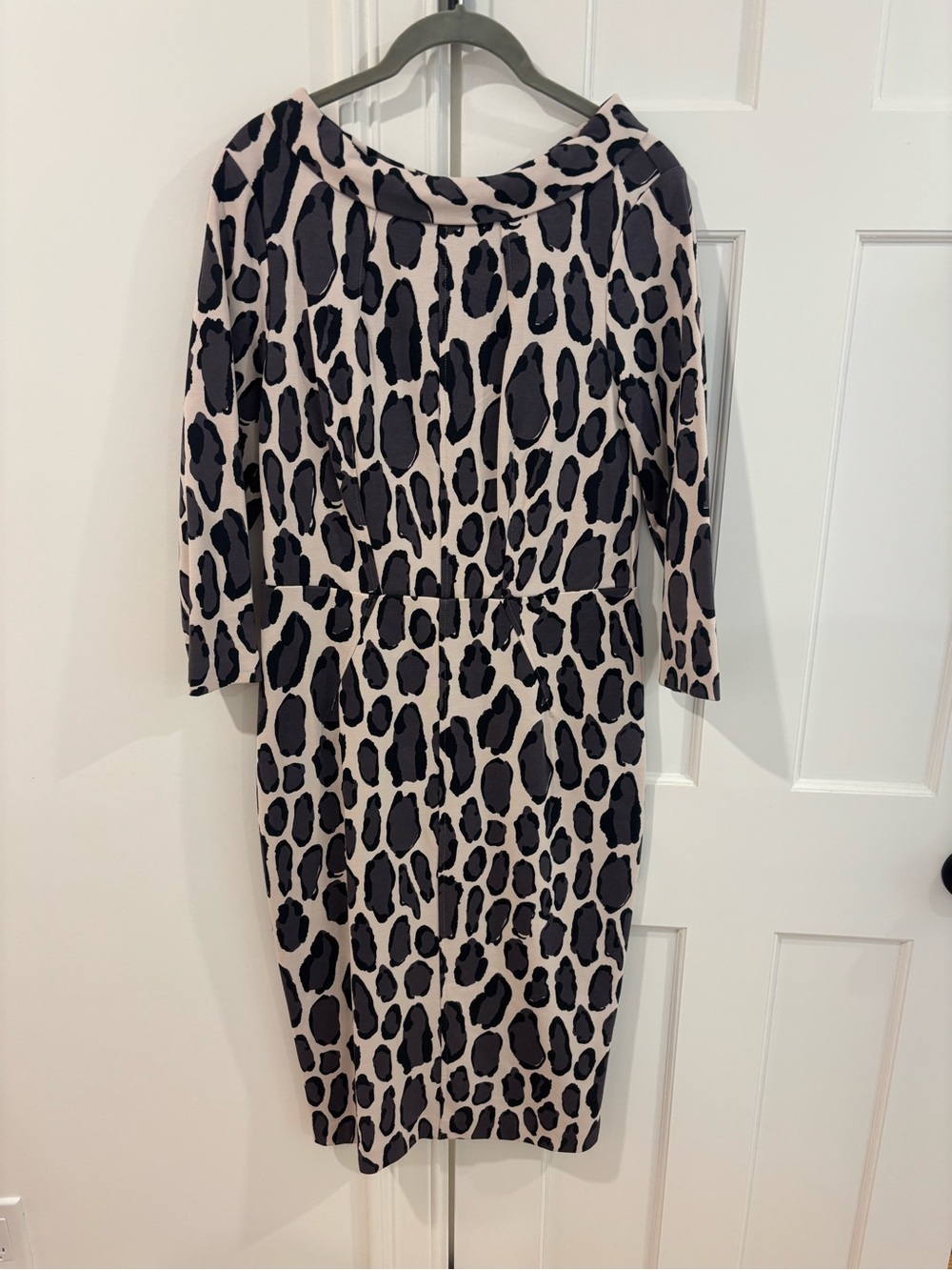 BODEN Animal Print Sheath Dress with back zipper
